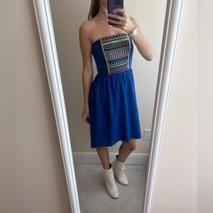 Blue High Low Dress